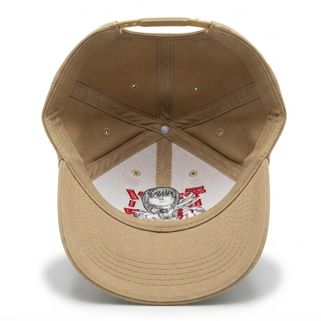 Makima Anime Embroidered Organic Cotton Adjustable Dad Cap