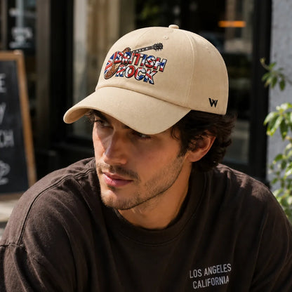 British Rock Embroidered Cotton Baseball Cap