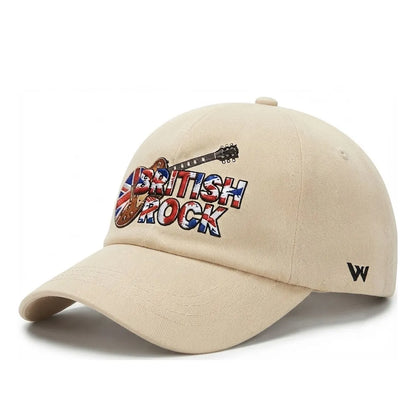 British Rock Embroidered Cotton Baseball Cap