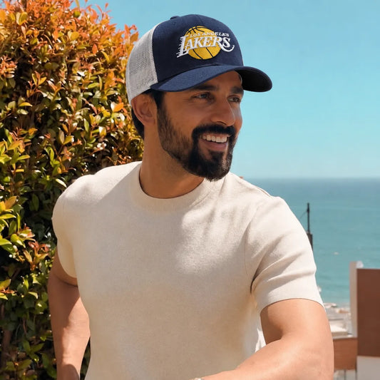 Adult Lakers Embroidered Trucker Cap