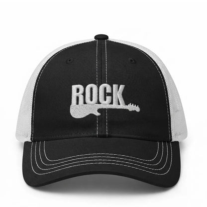 ROCK Embroidered Adult Mesh Trucker Cap