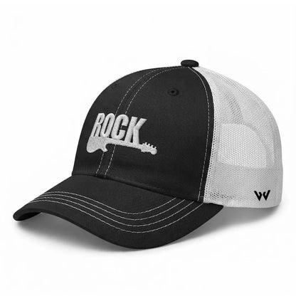 ROCK Embroidered Adult Mesh Trucker Cap