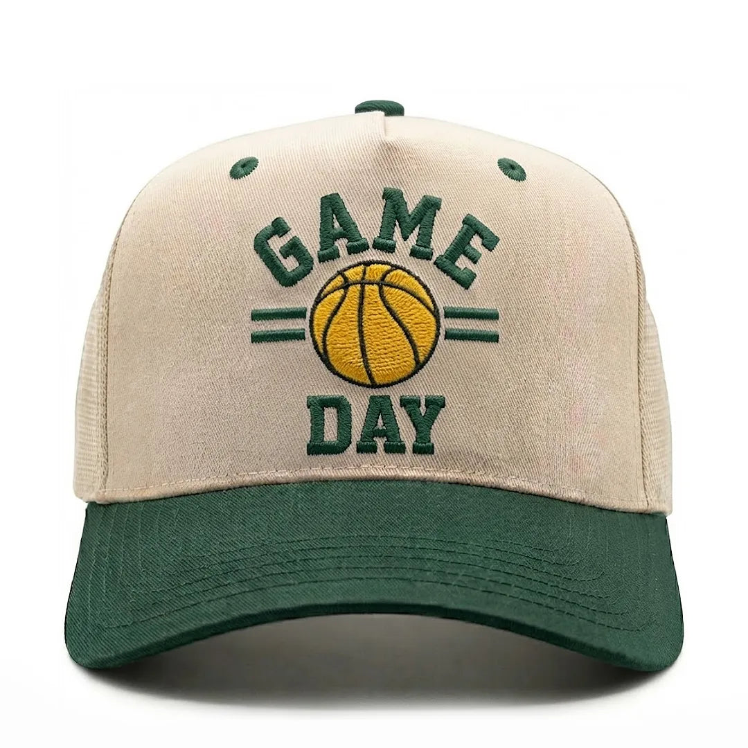 Game Day Basketball Embroidered Vintage Snapback Baseball Cap