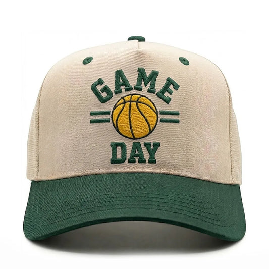 Game Day Basketball Embroidered Vintage Snapback Baseball Cap