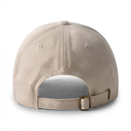 Unisex Vintage Cream 100% Cotton Adjustable Baseball Cap