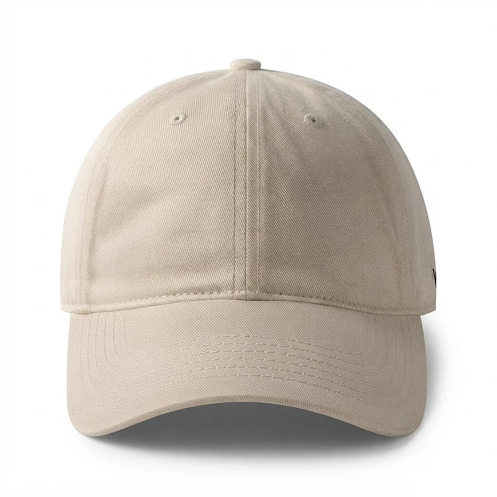 Unisex Vintage Cream 100% Cotton Adjustable Baseball Cap
