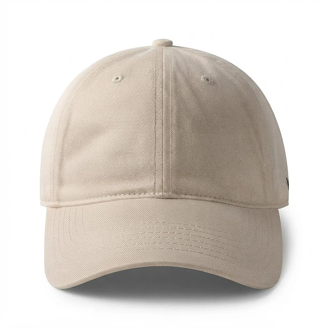 Unisex Vintage Cream 100% Cotton Adjustable Baseball Cap