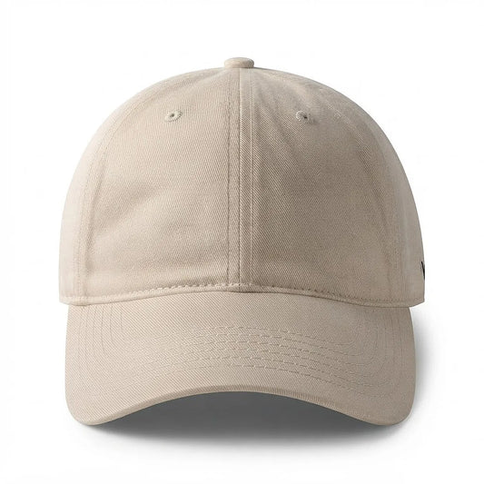 Unisex Vintage Cream 100% Cotton Adjustable Baseball Cap