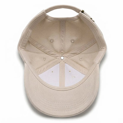 Unisex Vintage Cream 100% Cotton Adjustable Baseball Cap