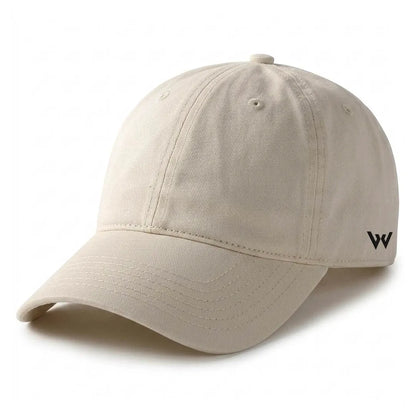 Unisex Vintage Cream 100% Cotton Adjustable Baseball Cap