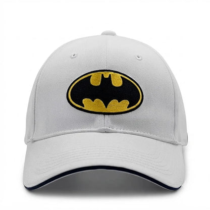 Batman Logo Embroidered 5-Panel Piped Cotton Dad Cap