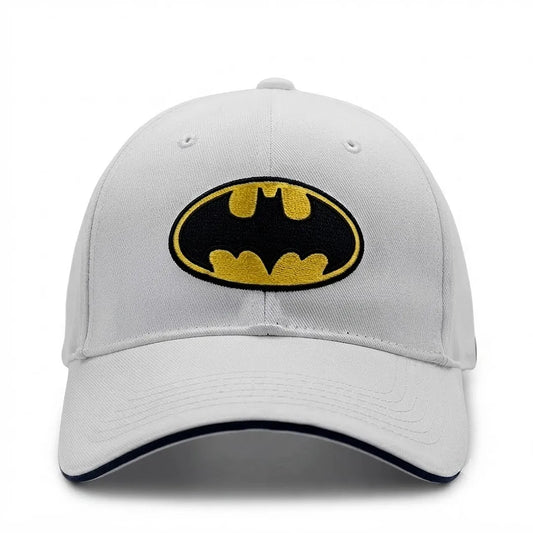 Batman Logo Embroidered 5-Panel Piped Cotton Dad Cap