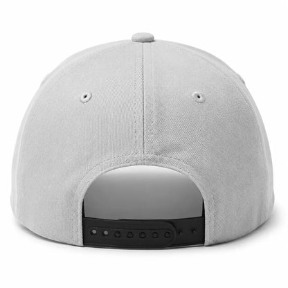 Unisex White and Black 100% Cotton Adjustable Dad Cap