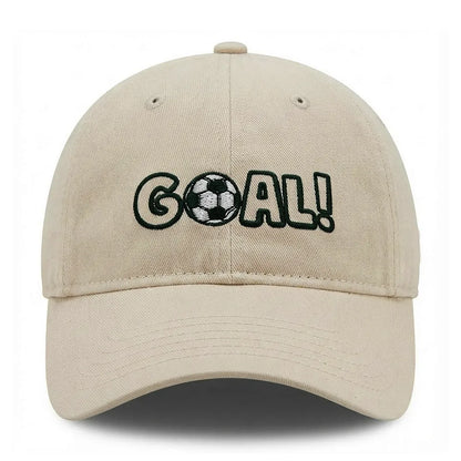Goal Football Embroidered 100% Cotton Adjustable Dad Cap