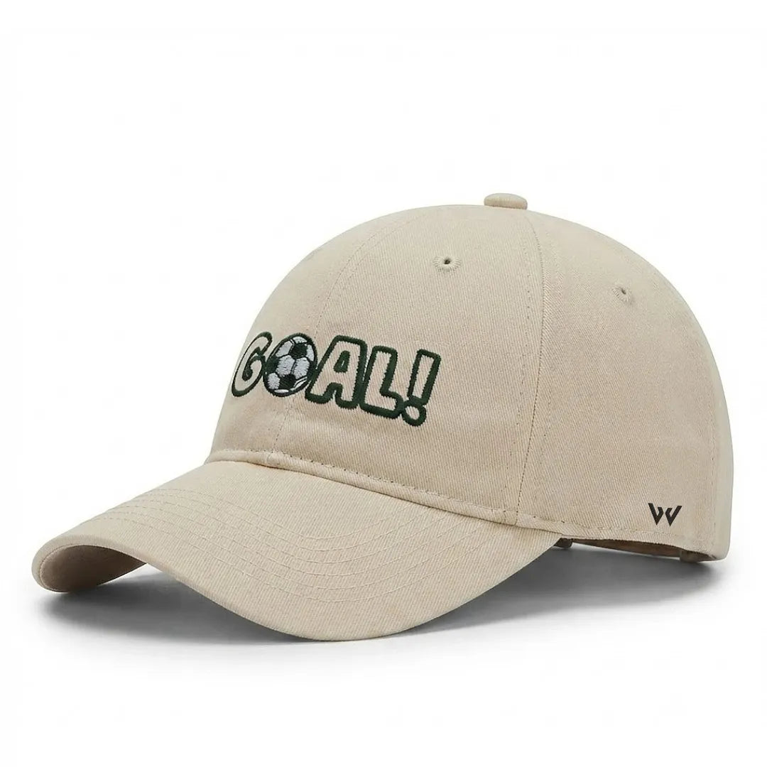 Goal Football Embroidered 100% Cotton Adjustable Dad Cap