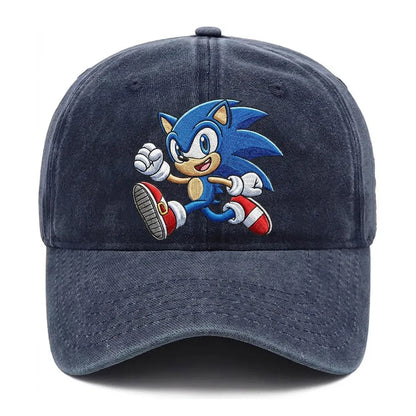 Sonic Character Embroidered 100% Cotton Adjustable Dad Cap