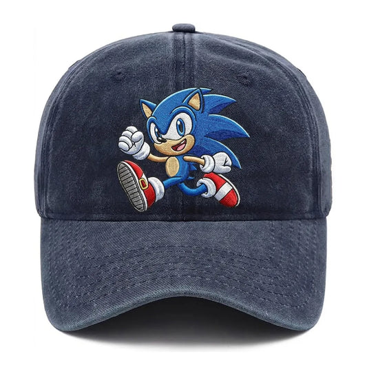 Sonic Character Embroidered 100% Cotton Adjustable Dad Cap