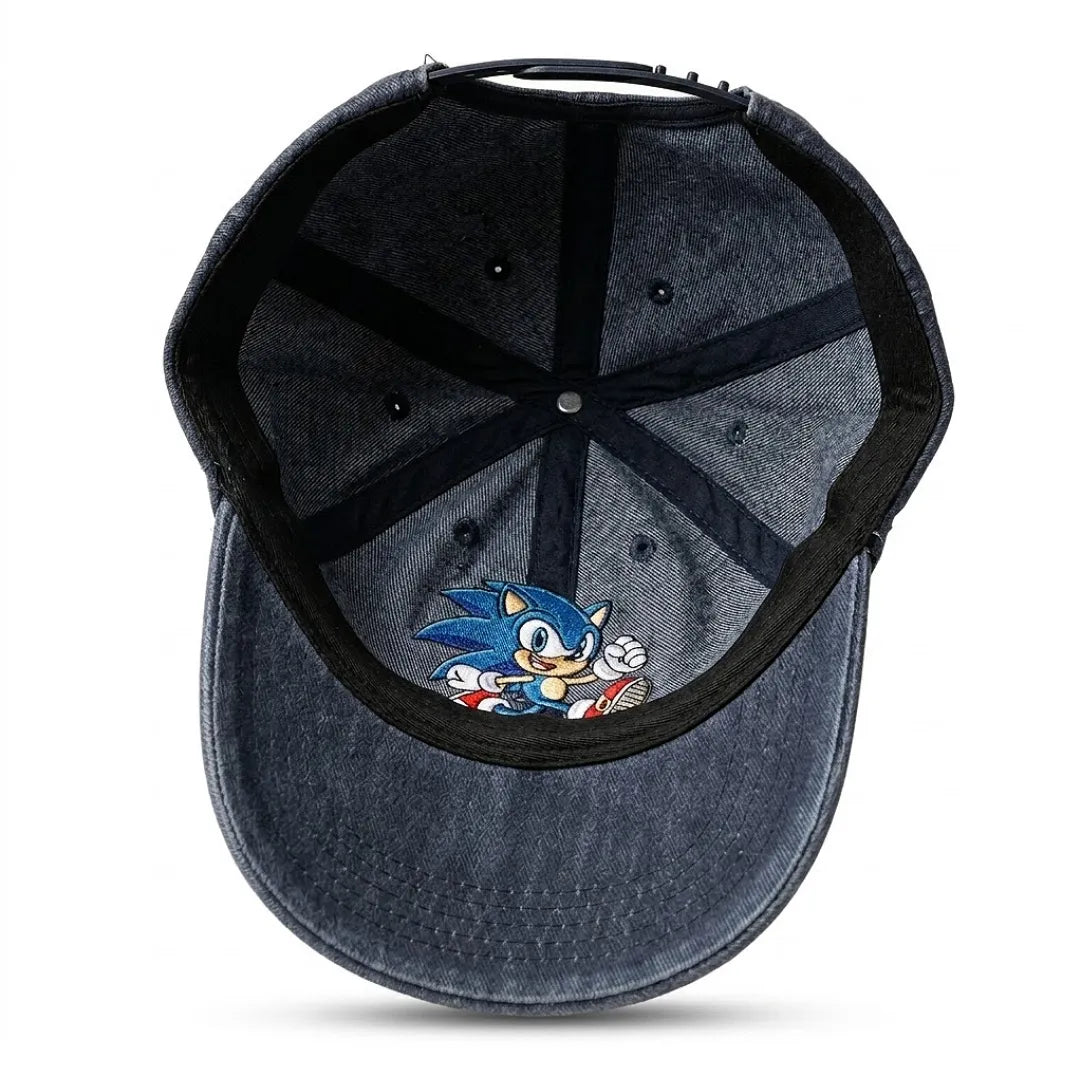 Sonic Character Embroidered 100% Cotton Adjustable Dad Cap