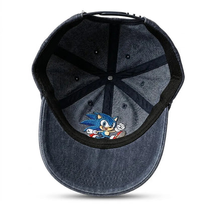 Sonic Character Embroidered 100% Cotton Adjustable Dad Cap
