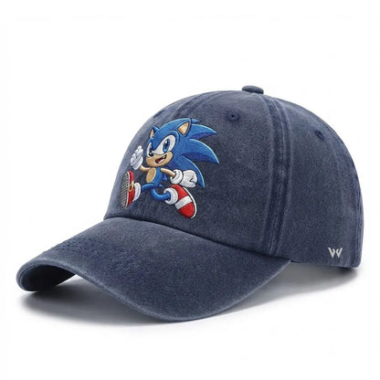 Sonic Character Embroidered 100% Cotton Adjustable Dad Cap