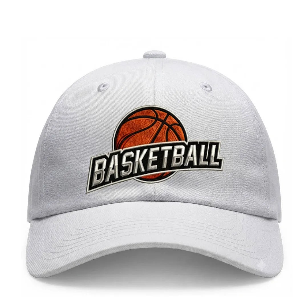 Basketball Embroidered 100% Cotton Twill Adjustable Dad Cap