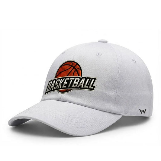 Basketball Embroidered 100% Cotton Twill Adjustable Dad Cap