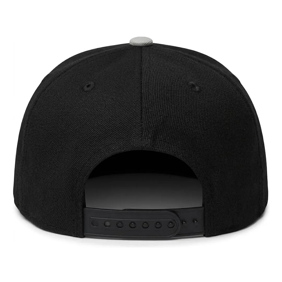 Lost in the Music Embroidered Black & Grey Medium-Profile Snapback Cap