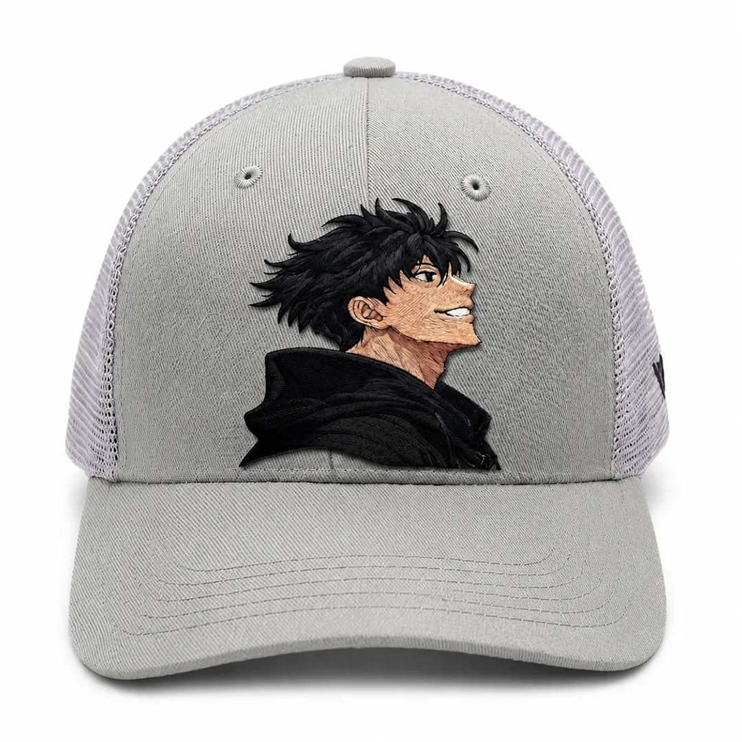 Men’s Solo Leveling Anime Embroidered Trucker Cap