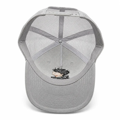 Men’s Solo Leveling Anime Embroidered Trucker Cap