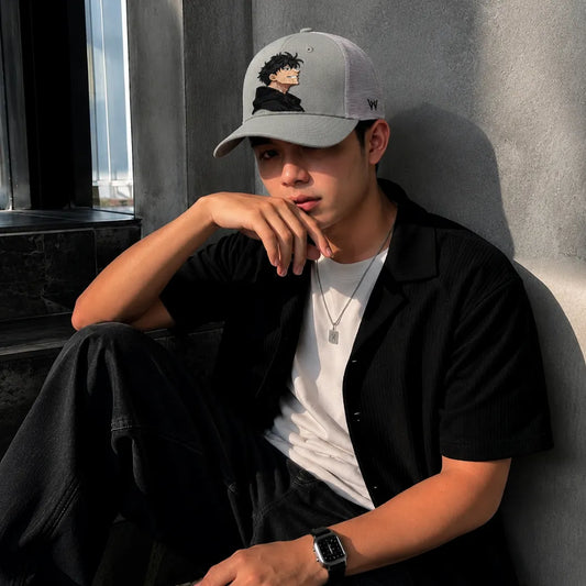 Men’s Solo Leveling Anime Embroidered Trucker Cap