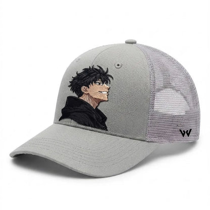 Men’s Solo Leveling Anime Embroidered Trucker Cap