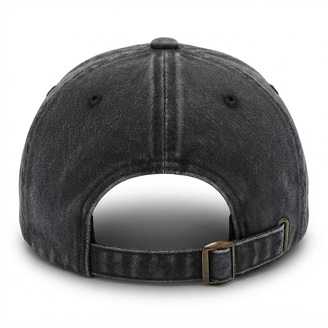 NPJY Vintage Washed Black Low-Profile Adjustable Baseball Cap