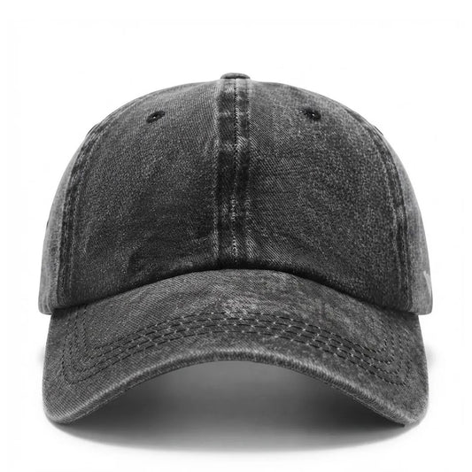 NPJY Vintage Washed Black Low-Profile Adjustable Baseball Cap