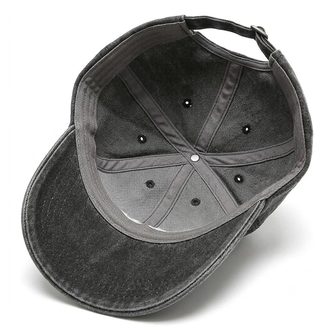 NPJY Vintage Washed Black Low-Profile Adjustable Baseball Cap