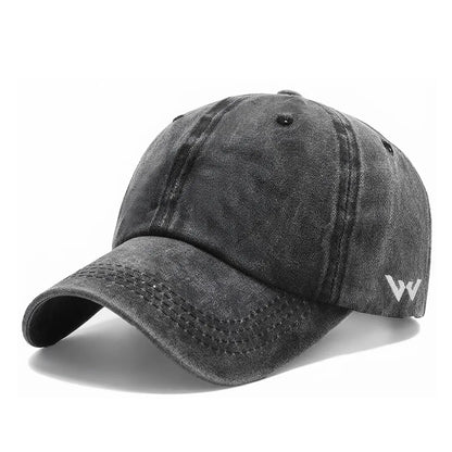 NPJY Vintage Washed Black Low-Profile Adjustable Baseball Cap