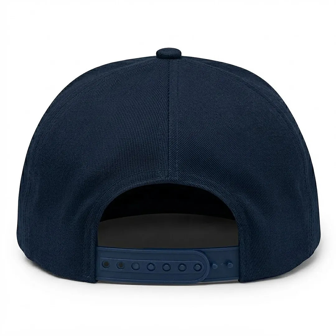 Loffy Embroidered Navy Blue Cotton Terminal Shot Snapback Cap