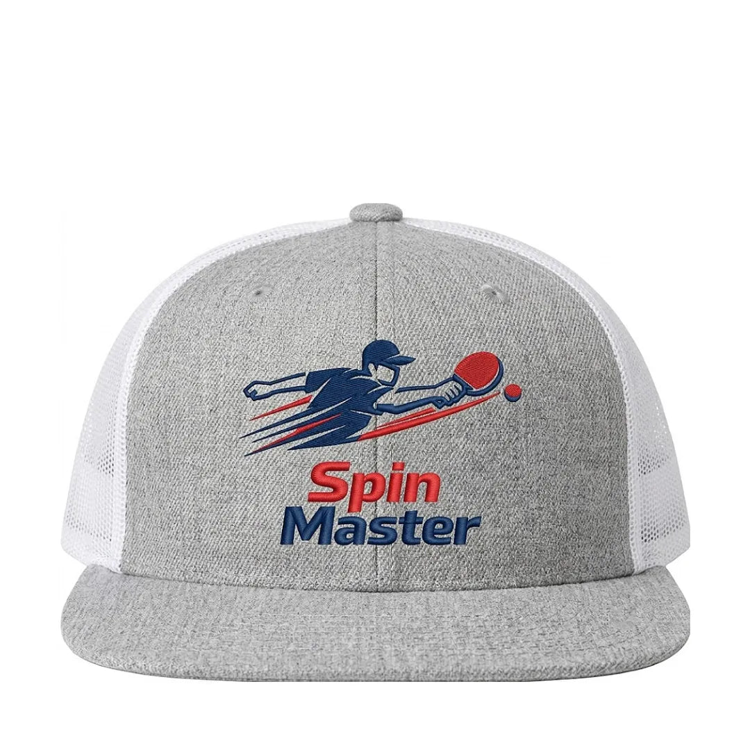 Unisex Grey Spin Master Embroidered Back Mesh Snapback Cap