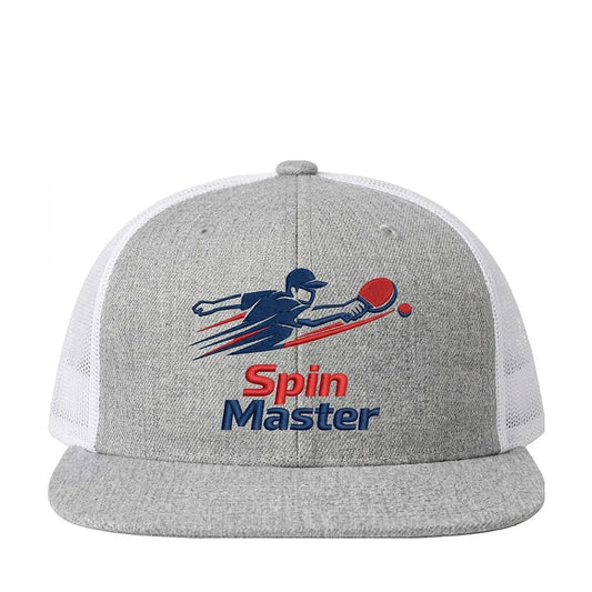 Unisex Grey Spin Master Embroidered Back Mesh Snapback Cap