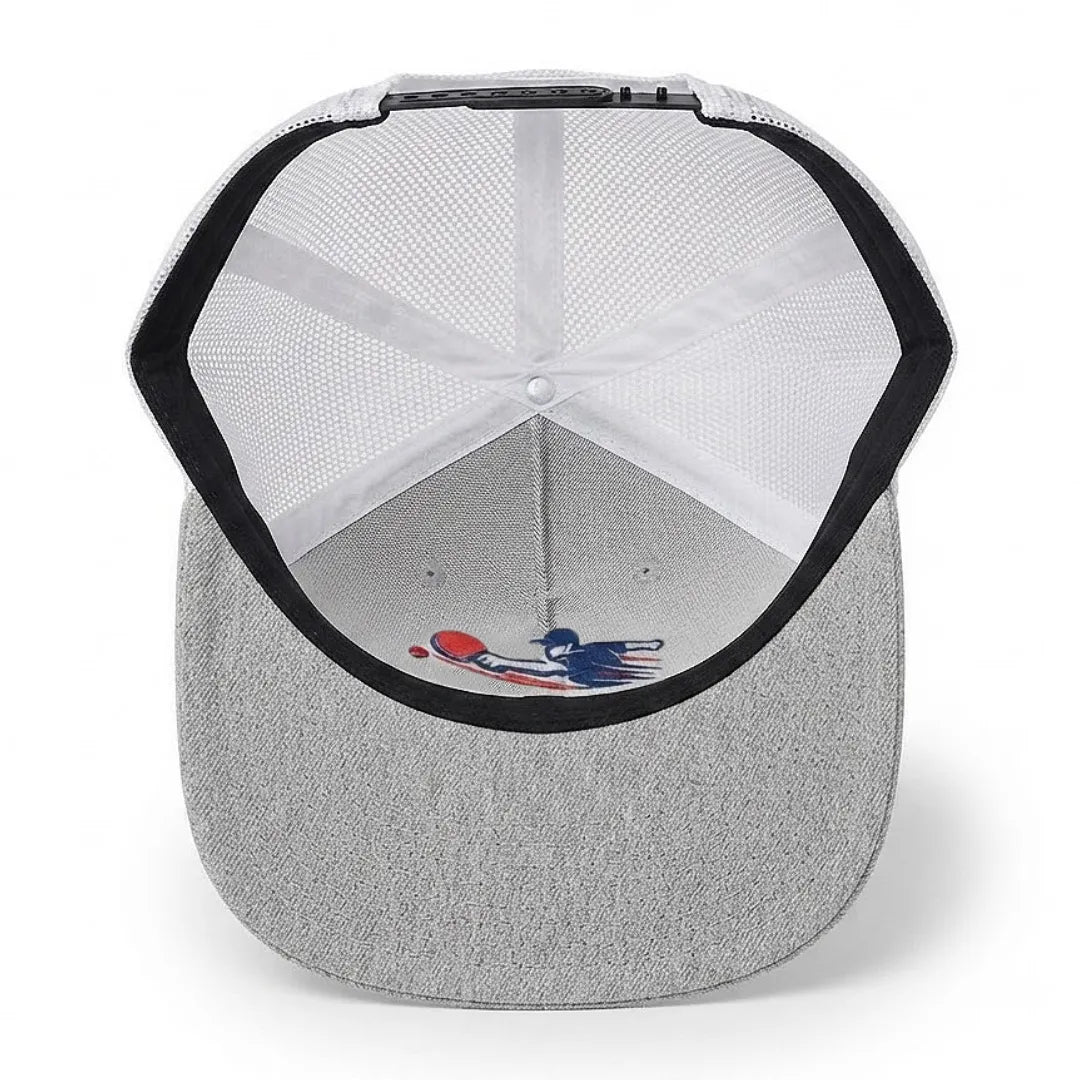 Unisex Grey Spin Master Embroidered Back Mesh Snapback Cap