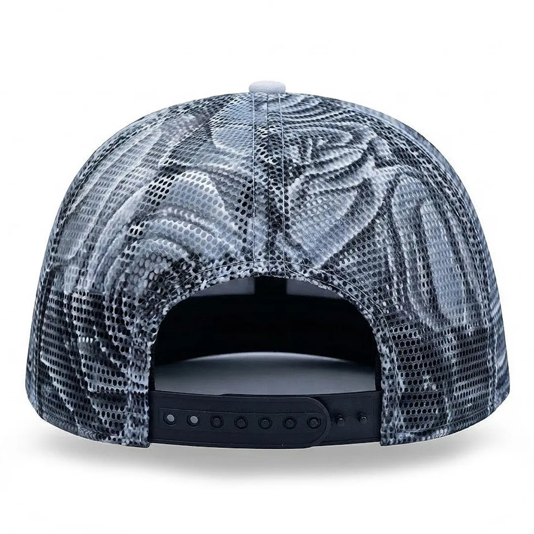 The Beatles Embroidered White & Navy Mesh-Back Snapback Cap