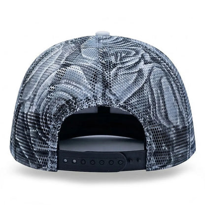 The Beatles Embroidered White & Navy Mesh-Back Snapback Cap