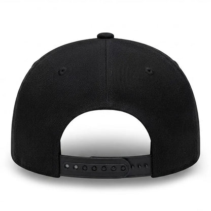 Unisex Black Squid Game Embroidered Flat Brim Snapback Cap