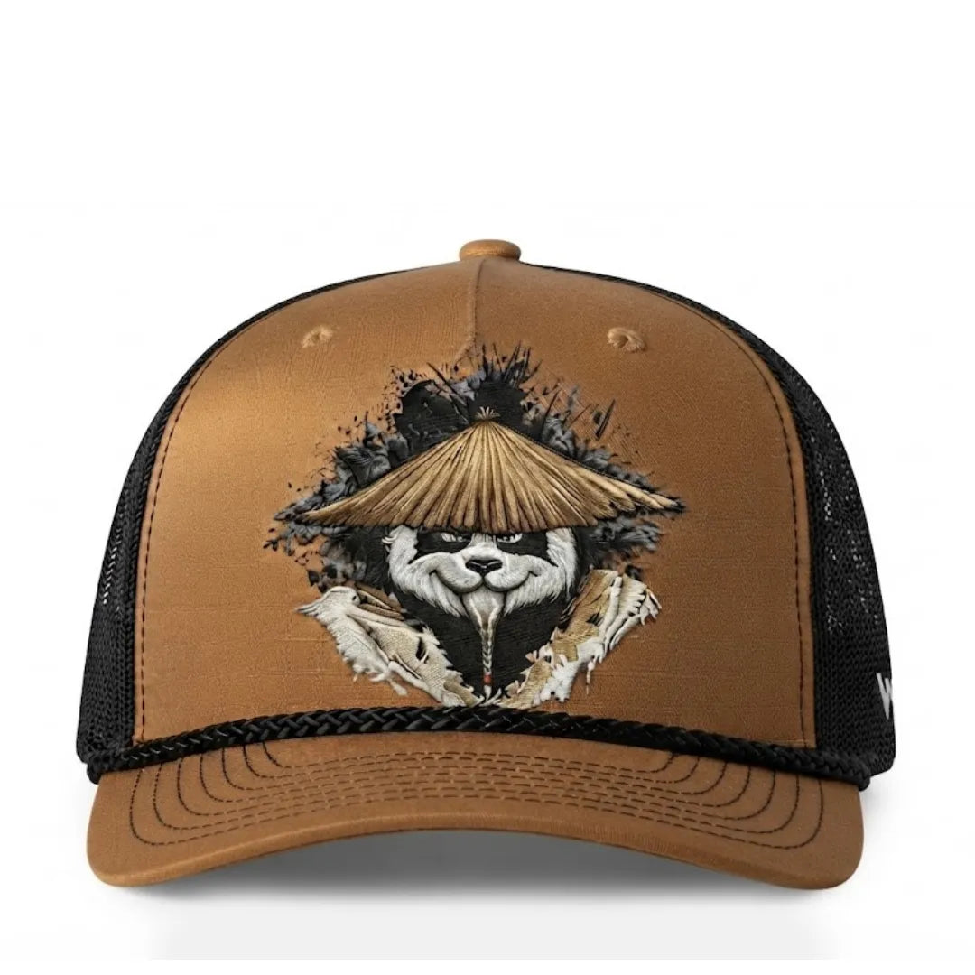 Kung Fu Panda Anime Embroidered Trucker Cap