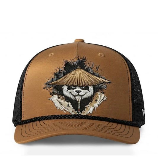 Kung Fu Panda Anime Embroidered Trucker Cap
