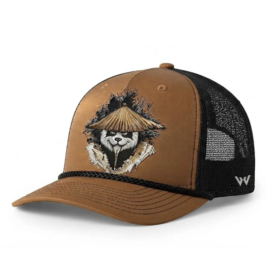 Kung Fu Panda Anime Embroidered Trucker Cap