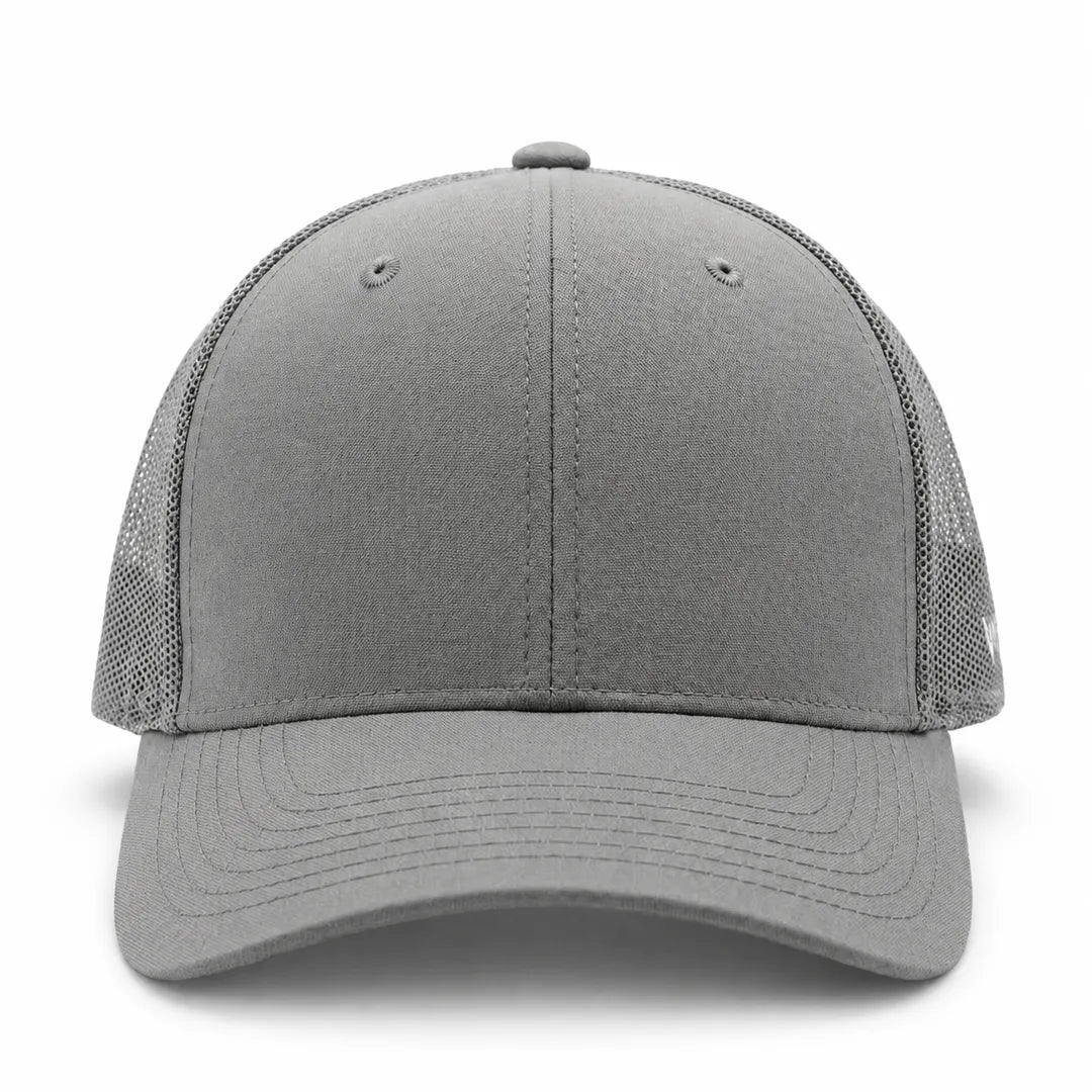 Silver Textured Adjustable & Breathable Trucker Cap