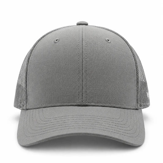 Silver Textured Adjustable & Breathable Trucker Cap