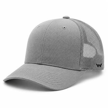 Silver Textured Adjustable & Breathable Trucker Cap