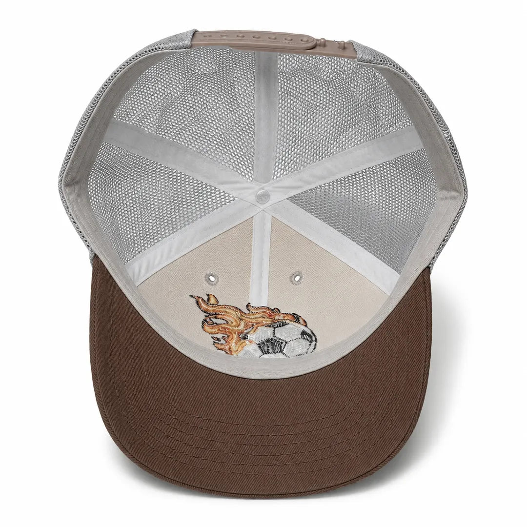 Football Embroidered Trucker Snapback Cap Mesh