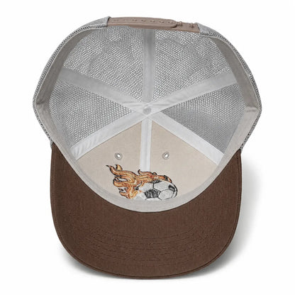 Football Embroidered Trucker Snapback Cap Mesh